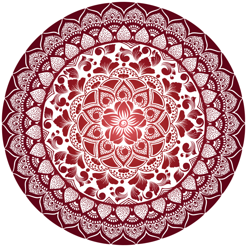 Tapis vinyle mandala emblème mandala complexe - TenStickers