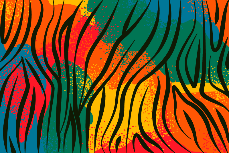Tapis vinyle chambre Imprimé animal africain - TenStickers