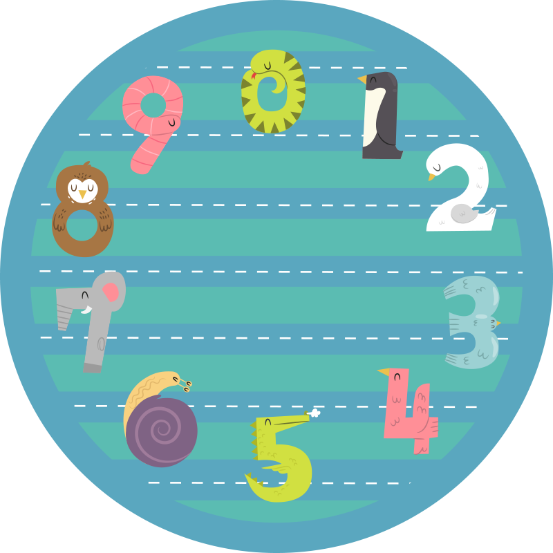 Tapis vinyle pour enfants hippodrome circulaire - TenStickers