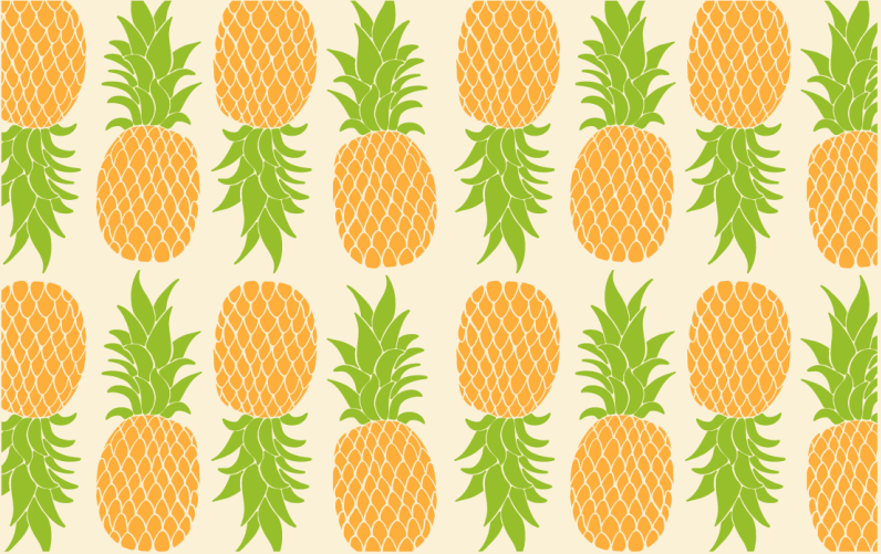 Tapis vinyle cuisine vinylee ananas - TenStickers