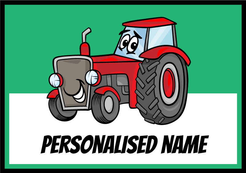 Tapis vinyle personnalisé graphique de tracteur - TenStickers