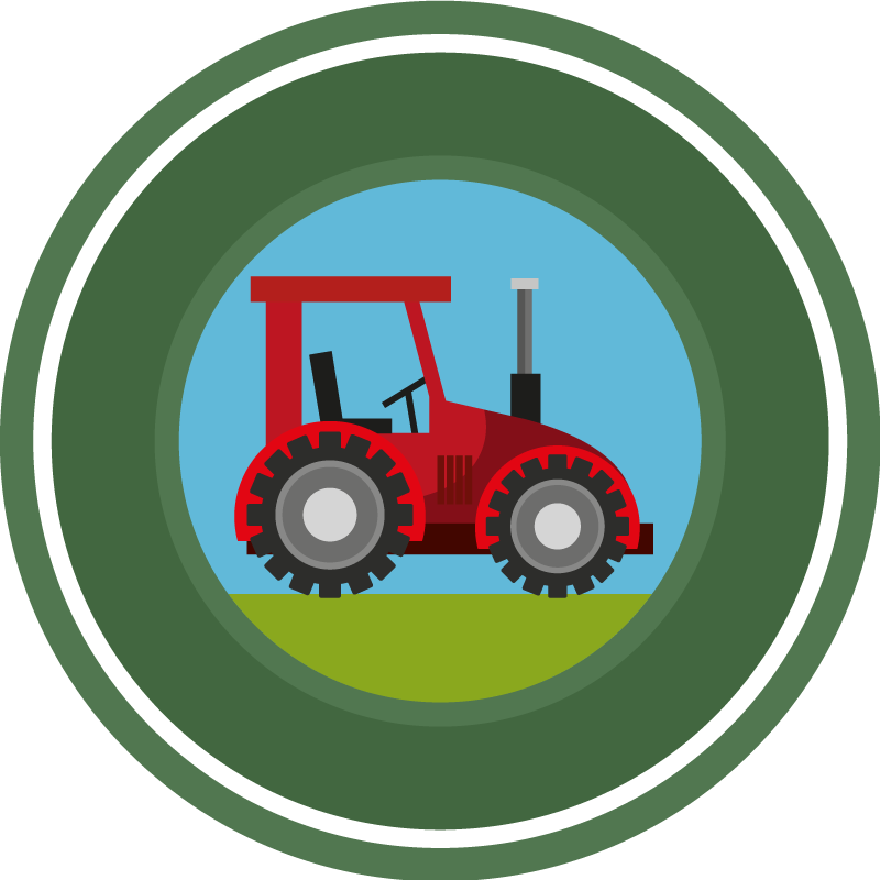 Tapis vinyle pour enfants parc de tracteurs - TenStickers