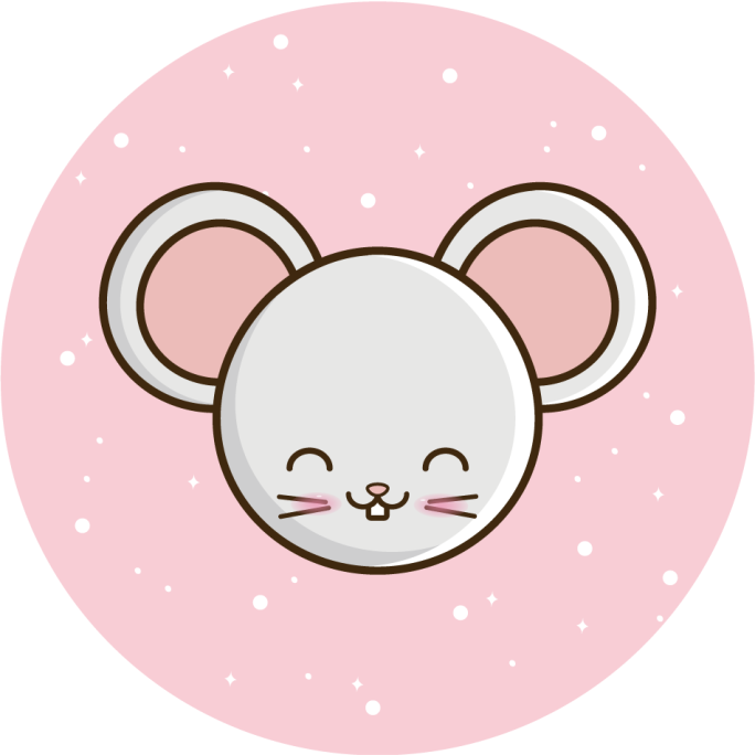 Tapis vinyle pour enfants adorable illustration de souris - TenStickers