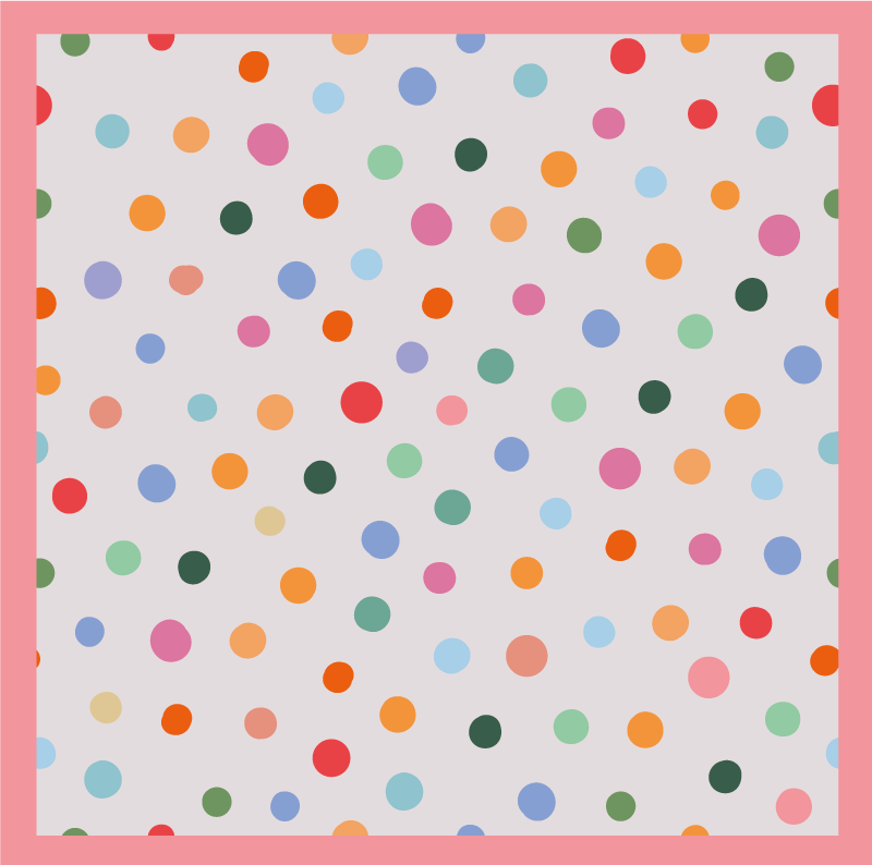 Tapis vinyle chambre motif à pois colorés - TenStickers