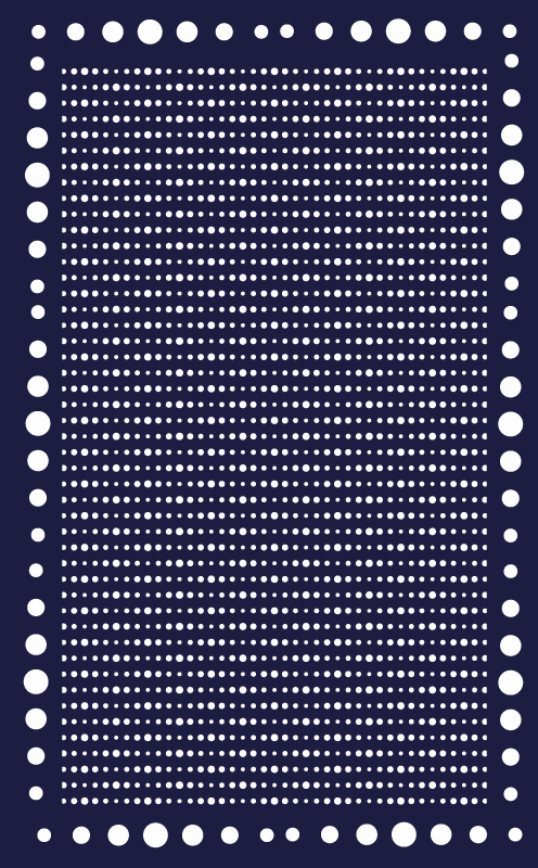 Tapis vinyle geometrique Bordure à pois - TenStickers