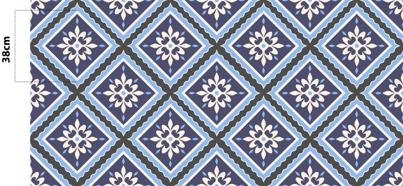 Tapis vinyle carreaux Gris - TenStickers