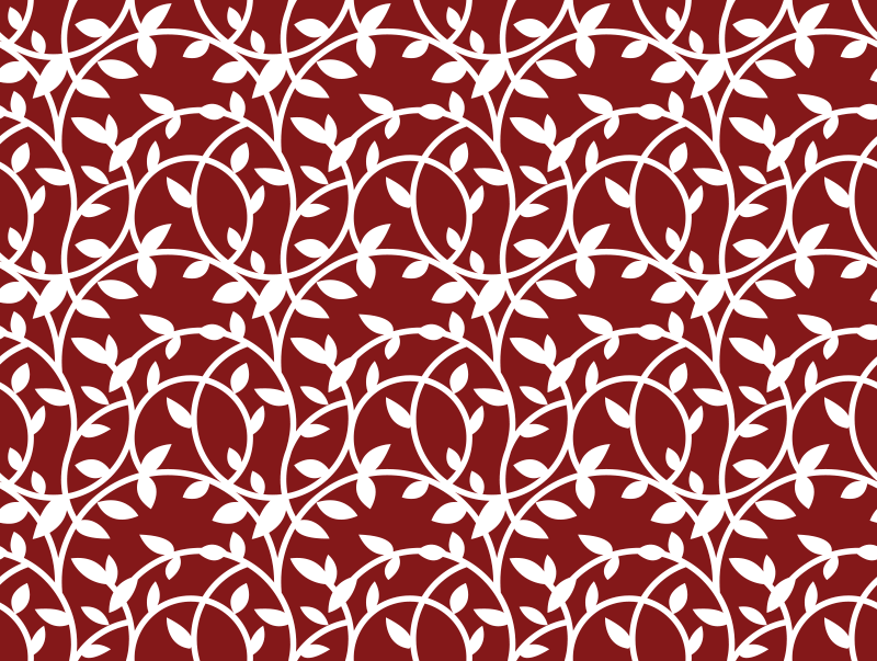 tapis vinyle salon Feuille rouge et blanche - TenStickers