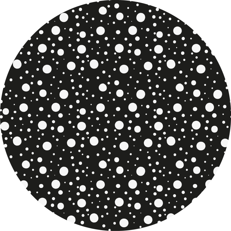 Tapis vinyle chambre bébé pois gris et noirs - TenStickers