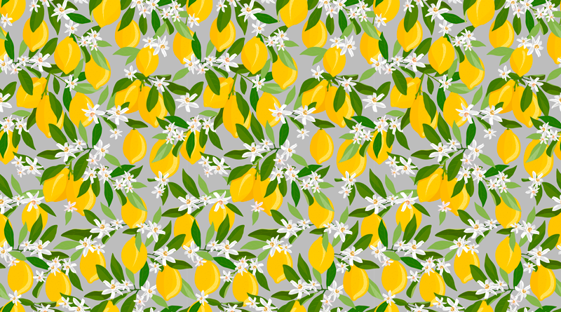 Tapis vinyle cuisine Citronnier - TenStickers