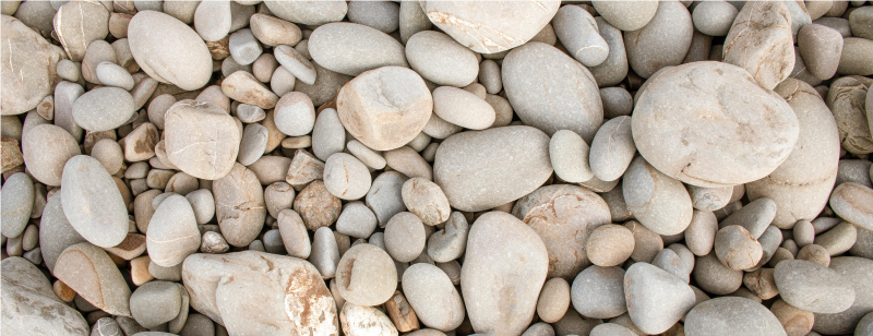 Tapis vinyle cuisine blanc petites pierres - TenStickers