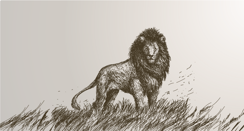 Tapis vinyle animal Lion réaliste - TenStickers