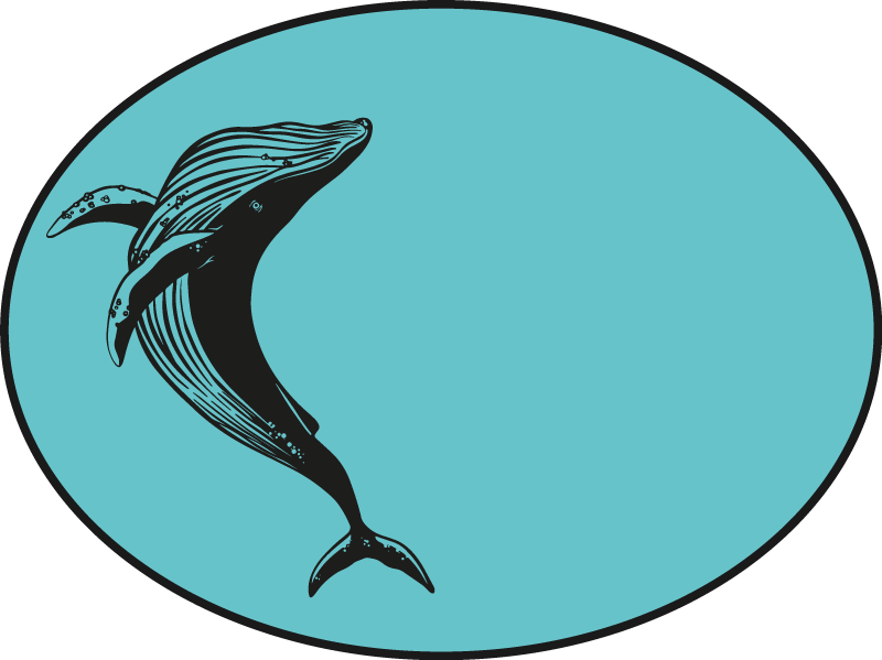 Tapis vinyle animal Baleine vintage - TenStickers