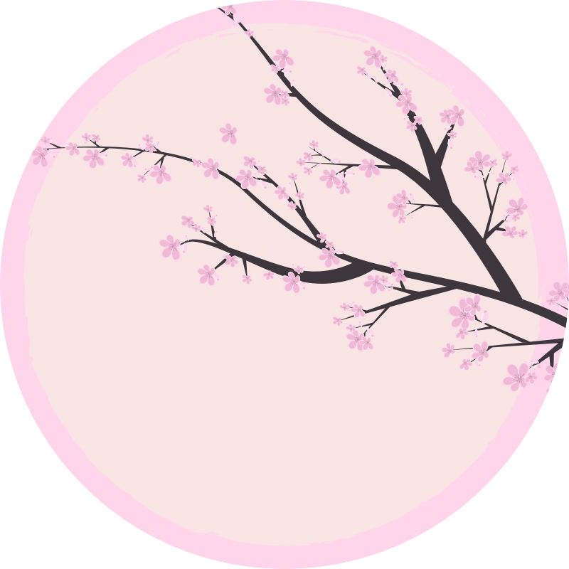 tapis vinyle cuisine Arbre en fleurs japonais - TenStickers