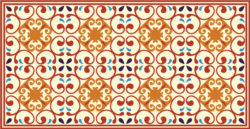 Tapis vinyle retro Carreaux vintage - TenStickers