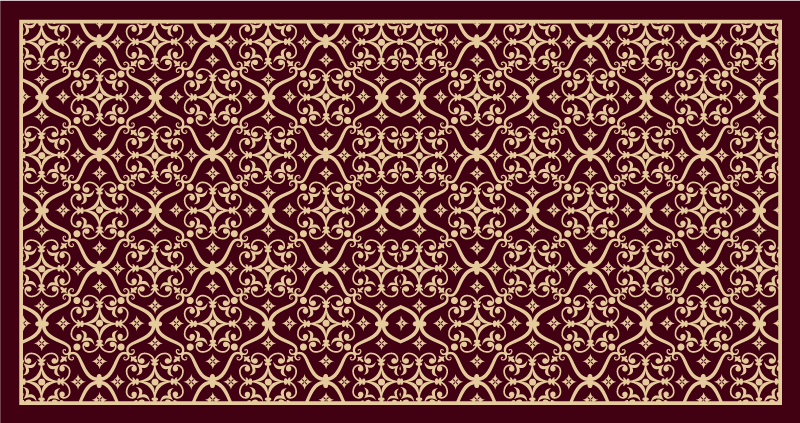 Tapis vinyle vintage motif rétro raffiné - TenStickers