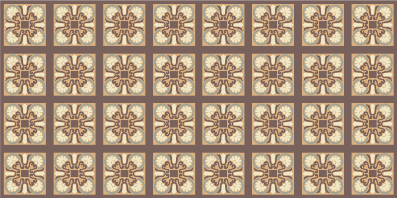 Tapis vinyle cuisine motif de carreaux de céramique - TenStickers