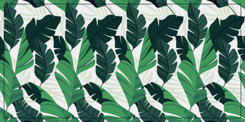 tapis vinyle salon Feuilles de bananier - TenStickers