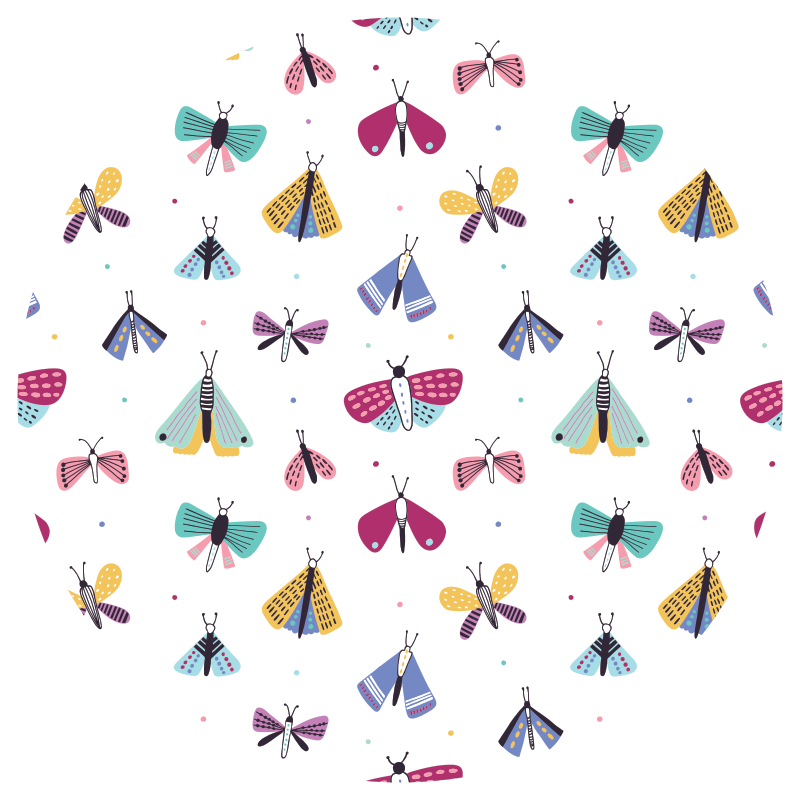 Tapis vinyle chambre bébé collection d'insectes colorés - TenStickers