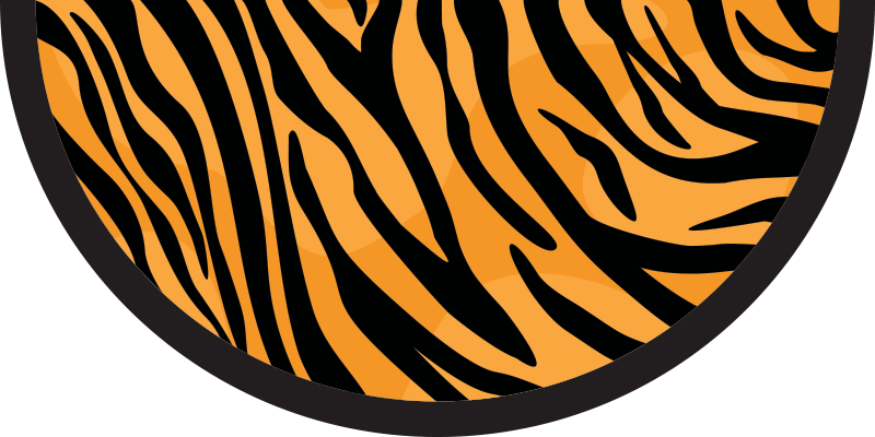 Tapis vinyle animal motif rayures de tigre - TenStickers