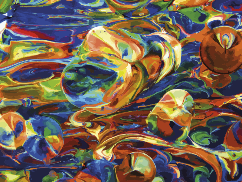 Tapis vinyle textures effets de tourbillon colorés - TenStickers