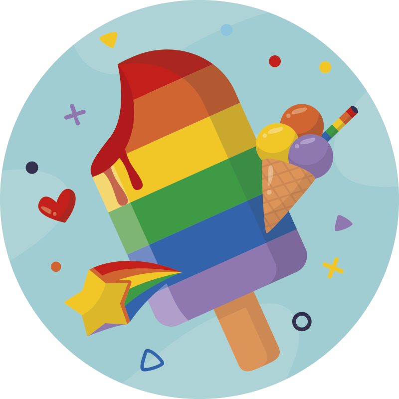 Tapis vinyle autres tapis glace colorée - TenStickers