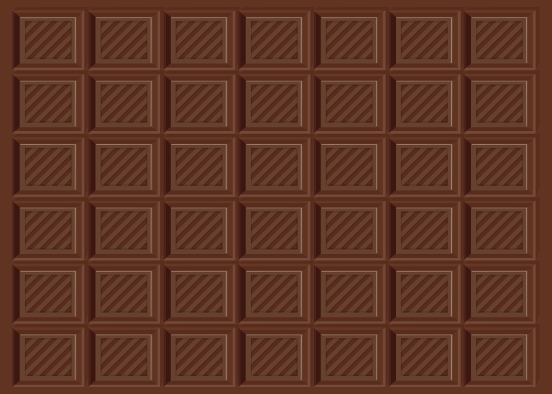 Tapis vinyle cuisine motif carré de chocolat - TenStickers