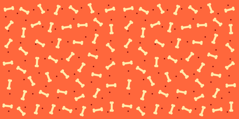 Tapis vinyle animal Os de chien jaune - TenStickers