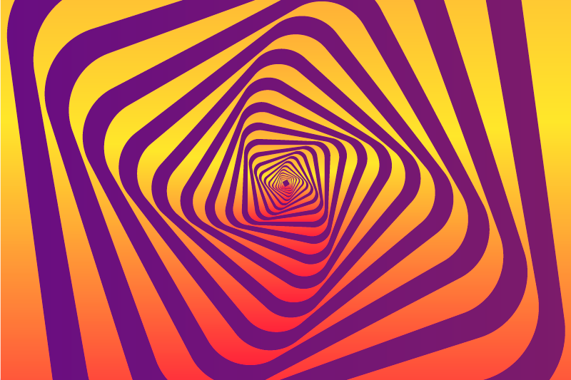 Tapis vinyle moderne Art moderne vortex coloré - TenStickers