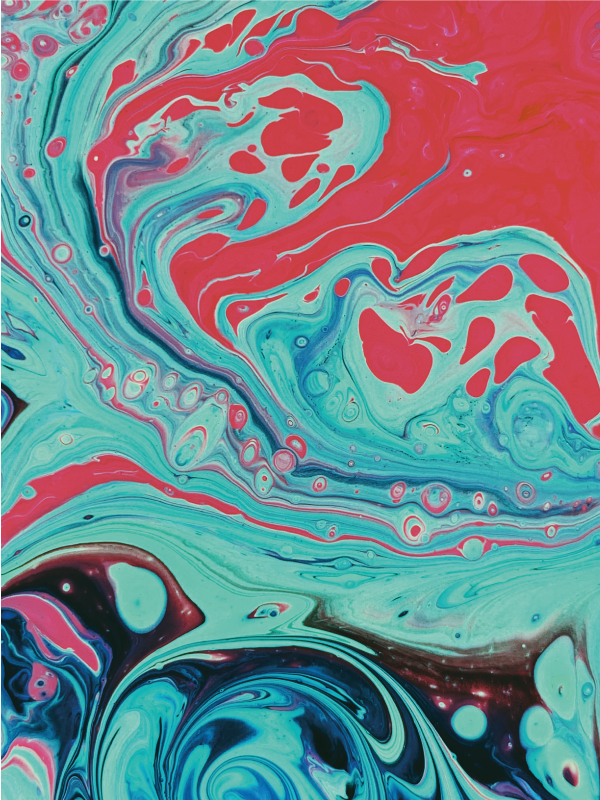 Tapis vinyle moderne Art moderne vagues colorées - TenStickers