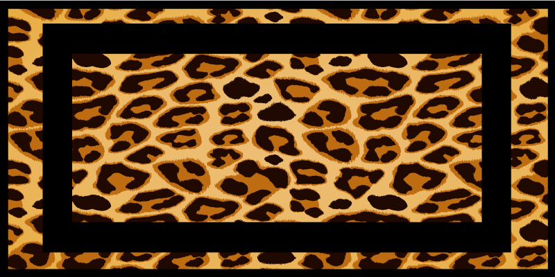Tapis vinyle animal motif léopard rectangulaire - TenStickers