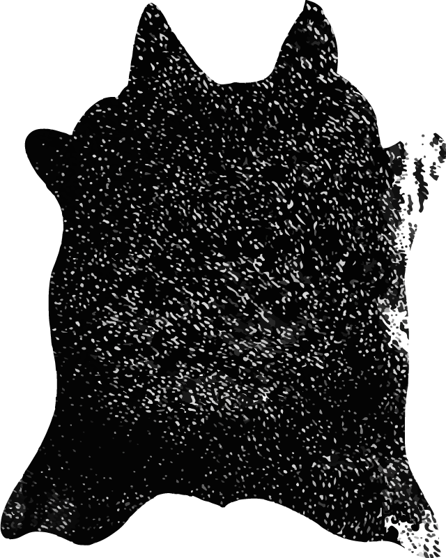 tapis vinyle salon Vache noire - TenStickers