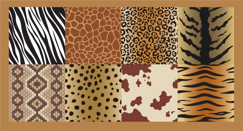 Tapis vinyle animal motifs de style safari - TenStickers