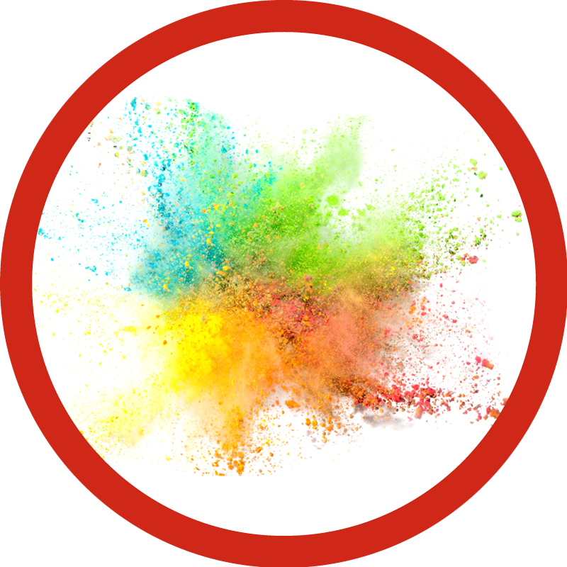 Tapis vinyle chambre effet d'explosion coloré - TenStickers