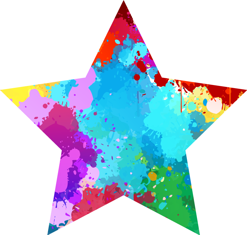tapis vinyle chambre Fête des couleurs splash - TenStickers