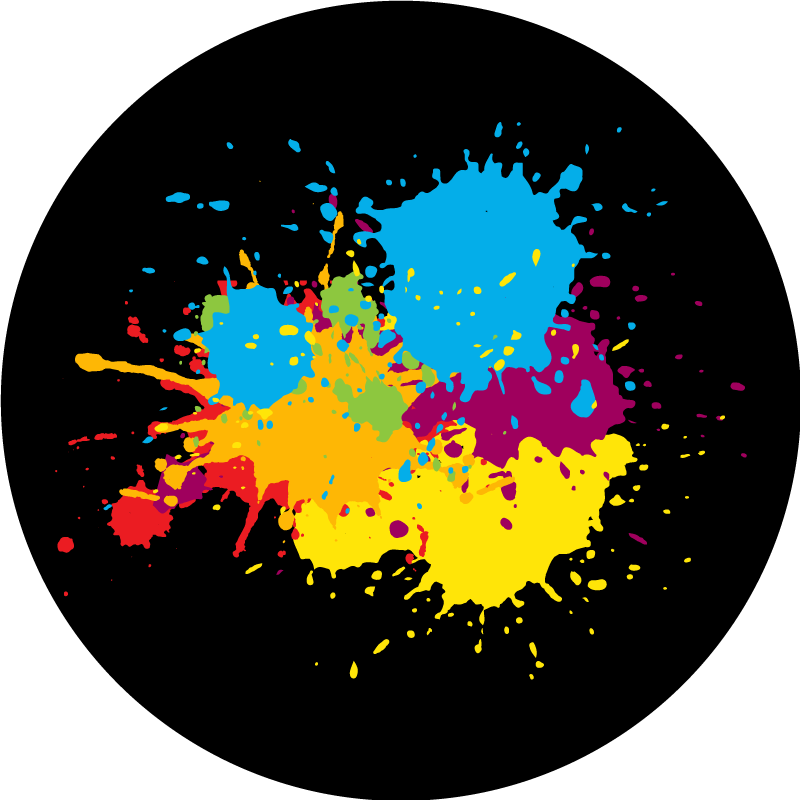 tapis vinyle salon Explosion artistique - TenStickers