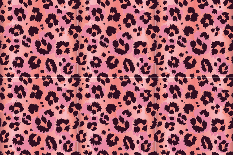 Tapis vinyle animal léopard rose - TenStickers