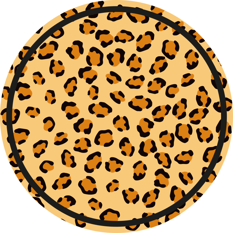 Tapis vinyle animal motif léopard classique - TenStickers