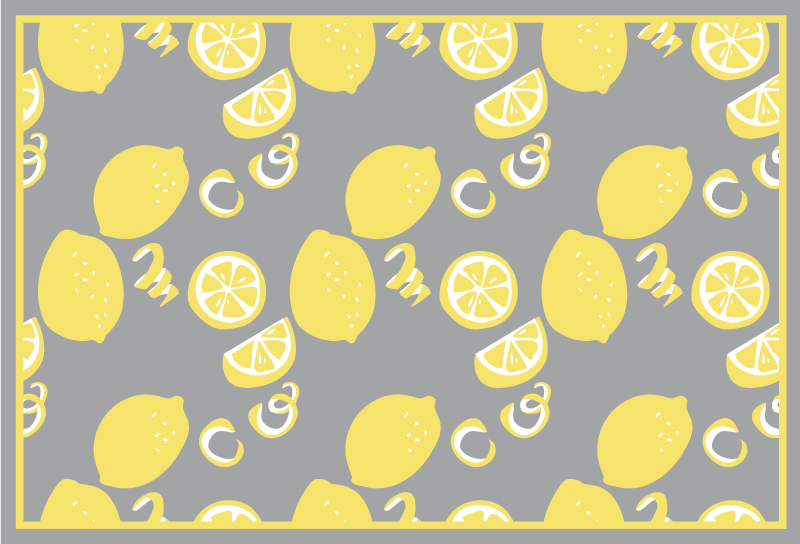 tapis vinyle cuisine Citrons pantone - TenStickers