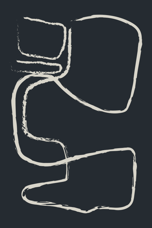 Tapis vinyle minimaliste motifs de lignes abstraits - TenStickers