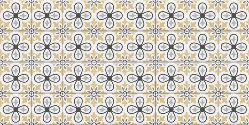 Tapis Vinyle Cuisine Carreaux Rétro - TenStickers