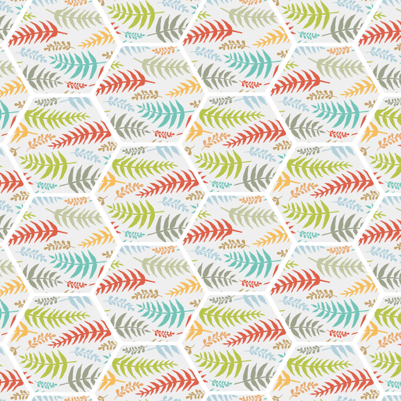 tapis vinyle cuisine Carreaux de plantes de cuisine - TenStickers