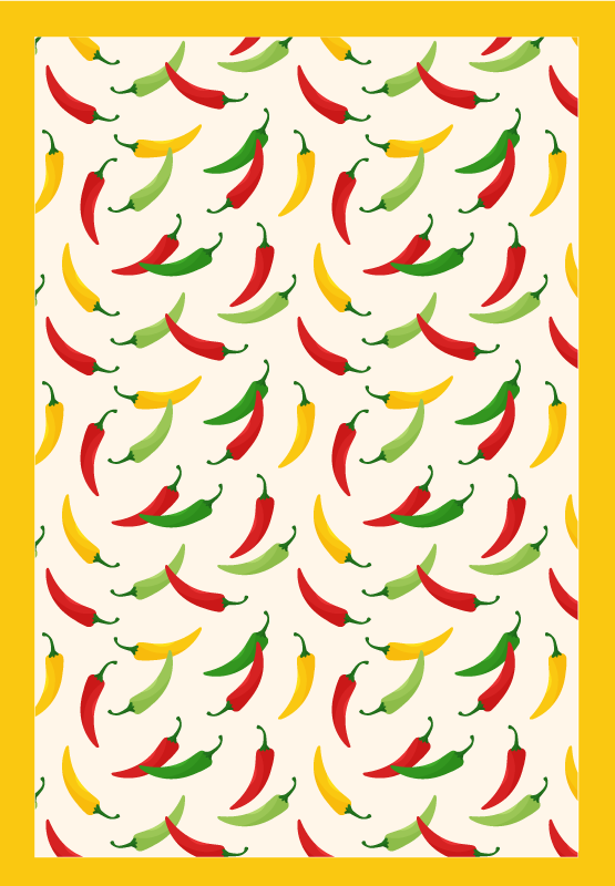 Tapis vinyle cuisine motif piment rouge - TenStickers
