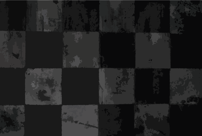 Tapis vinyle carreaux de ciment disposition en damier - TenStickers