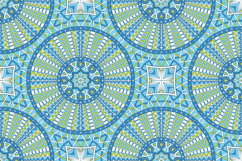Tapis vinyle mandala motifs géométriques élégants - TenStickers