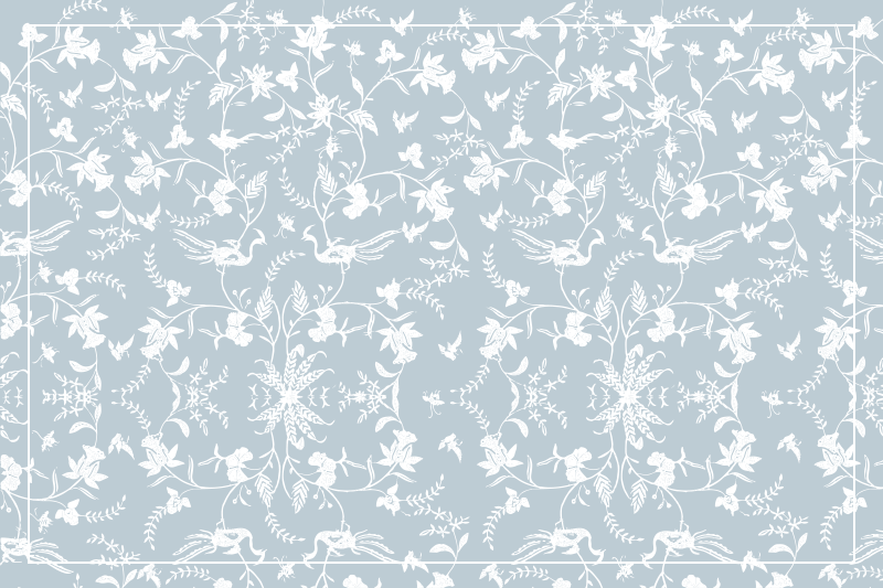 Tapis vinyle fleurs et plantes motifs botaniques raffinés - TenStickers