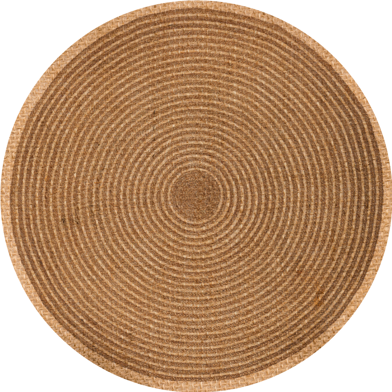tapis vinyle rond Texture de coton rond tissé - TenStickers