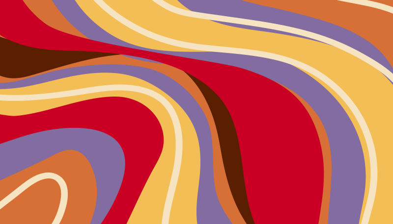 Tapis vinyle design moderne vagues de couleurs vibrantes - TenStickers