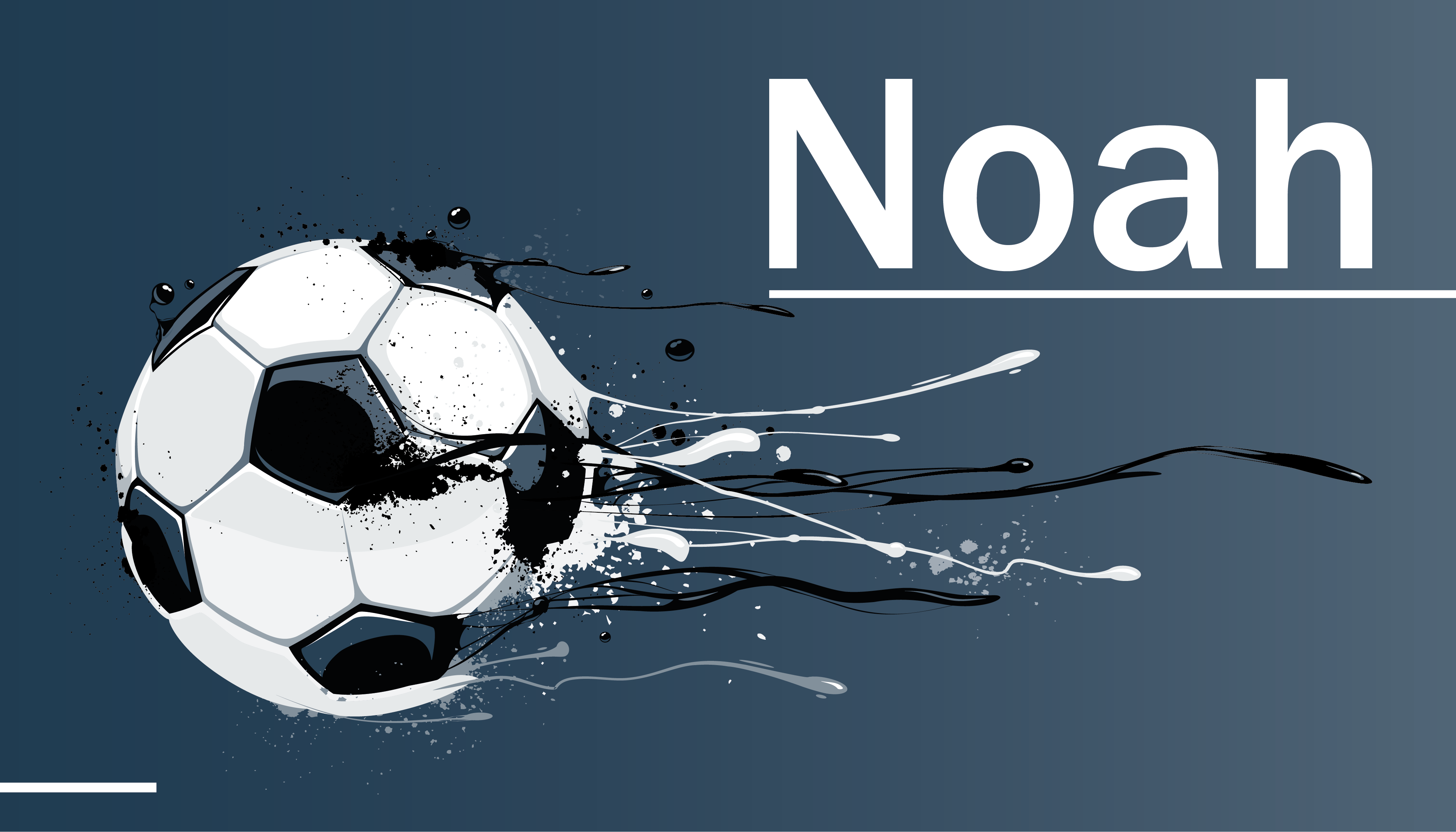 Tapis vinyle ado action de football avec nom - TenStickers