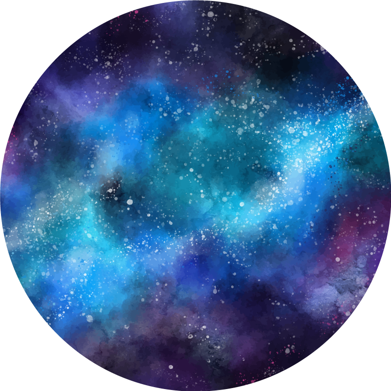 Tapis vinyle étoile oasis inspirée de la galaxie - TenStickers