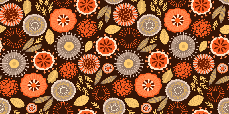 Tapis vinyle cuisine composition florale colorée - TenStickers